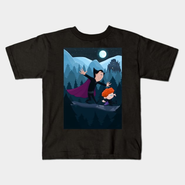 Dennis & Dracula Kids T-Shirt by ChrisHarrys